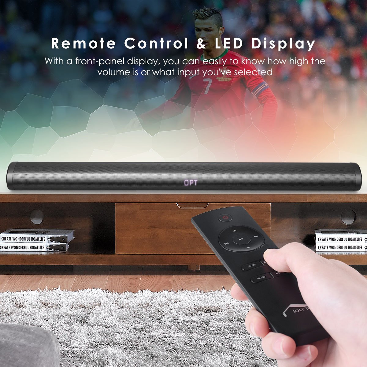 Ditch the tinny sound from your TV’s speakers with this Bluetooth sound